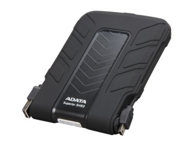 ADATA Superior Series 2.5" 500GB SH93 Water & Shock Proof External Hard Drive (Black) Model ASH93-500GU-CBK
