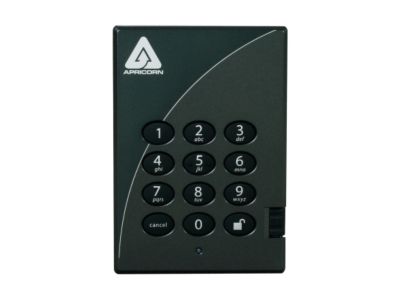 APRICORN Aegis Padlock 640GB USB 2.0 Secure 256-bit AES Hardware Encrypted Portable Hard Drive A25-PL256-640