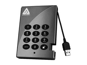 APRICORN Aegis Padlock 500GB USB 2.0 External Hard Drive A25-PL256-V500