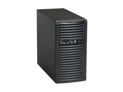 SUPERMICRO CSE-731D-300B Black Pedestal Server Chassis with Card Reader w/ 300W Power Supply 2 External 5.25" Drive Bays