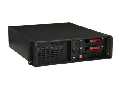iStarUSA D-3P-2/7M1SA-RED Black Steel 3U Rackmount Server Case