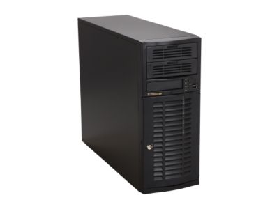 SUPERMICRO CSE-733TQ-500B Black Pedestal Server Case 500W w/ 80 PLUS Bronze Certified 2 External 5.25" Drive Bays