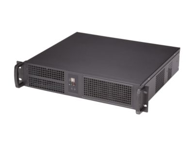 Athena Power RM-2U2022S47 Black Steel 2U Rackmount Server Chassis w/ V2.2 Micro PS3 EPS-12V 470W Power Supply 2 External 5.25" Drive Bays - OEM