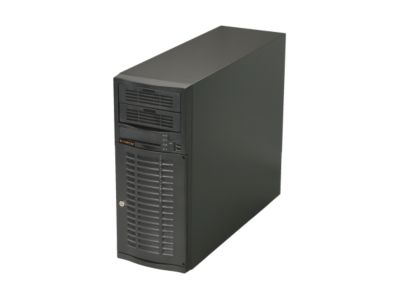 SUPERMICRO CSE-733T-465B Black Pedestal Server Chassis 465W AC power supply w/ PFC 2 External 5.25" Drive Bays