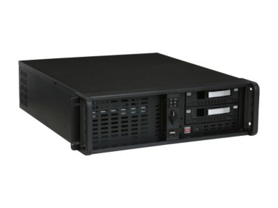 iStarUSA D-3P-2/7M1SA-SILVER Black Steel 3U Rackmount Server Case