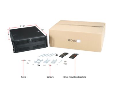 NORCO RPC-450TH Black 4U Rackmount Server Chassis 3 External 5.25" Drive Bays - OEM