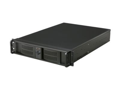 Athena Power RM-2U2260LV55 Black 1.0mm Steel 2U Rackmount Server Case with V2.91 EPS 550W PSU 1 External 5.25" Drive Bays