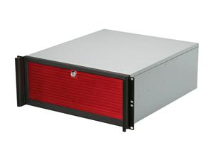 iStarUSA D-416-RED Metal/ Aluminum 4U Rackmount Compact Stylish Server Chassis 6 External 5.25" Drive Bays - OEM