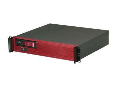 iStarUSA D213MATX-DE1RD-RD Red Front Bezel Aluminum / Steel 2U Rackmount Compact Server Case