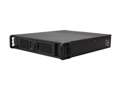 iStarUSA D-200-PFS-25P3 Black Steel 2U Rackmount Compact Stylish Server Case 250W 1 External 5.25" Drive Bays - OEM
