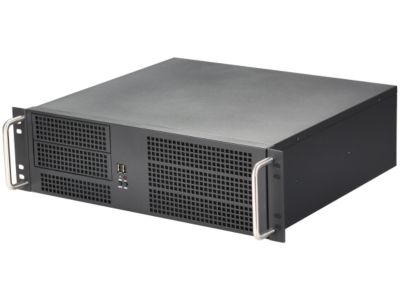 ARK IPC-3U380 Black 1.2mm SGCC 3U Rackmount Server Chassis 2 External 5.25" Drive Bays