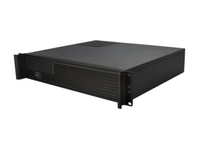 iStarUSA D-213-MATX-25P3 Black Aluminum / Steel 2U Rackmount Compact Server Case 250W 1 External 5.25" Drive Bays - OEM