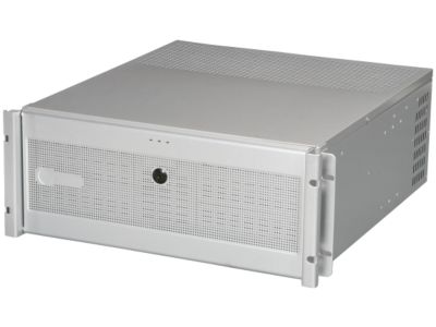iStarUSA D7-406Q-75 Silver Steel 4U Rackmount Compact Stylish Server Chassis 750W 6 External 5.25" Drive Bays
