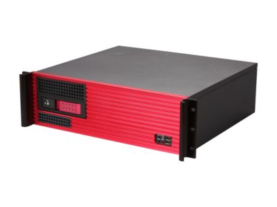 iStarUSA D313SEMATX-DE1RD-RD Red Front Bezel Aluminum / Steel 3U Rackmount Compact Server Case 1 External 5.25" Drive Bays
