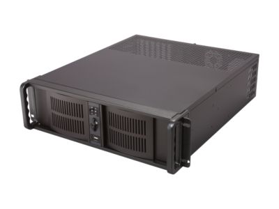 iStarUSA D-300 Black 1.2mm SECC Zinc-Coated Steel (Japan Made) (Main Chassis) 3U Rackmount Compact Stylish Chassis 4 External 5.25" Drive Bays