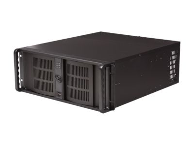 iStarUSA D406-DE8BK Black 4U Rackmount Compact Stylish Server Case - OEM