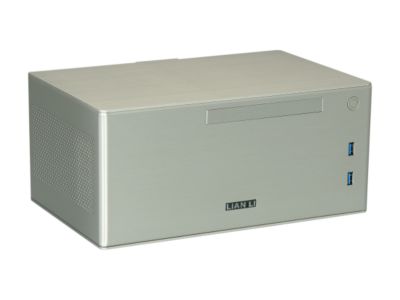 LIAN LI Silver Aluminum PC-Q09FNA Mini ITX Media Center / HTPC Case