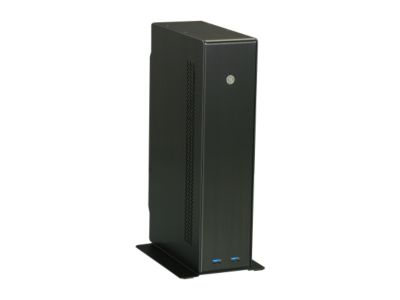 LIAN LI Black Aluminum PC-Q12B Mini ITX Media Center / HTPC Case
