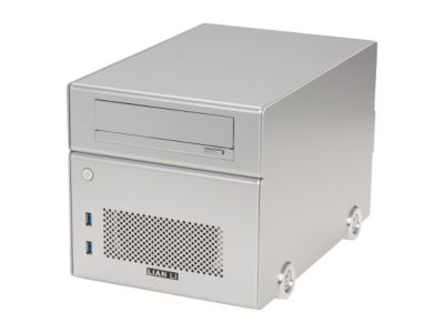 LIAN LI Silver Aluminum PC-Q15A Mini ITX Media Center / HTPC Case
