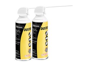 Fellowes 9963201 Air Duster, 152A Liquefied Gas, 10oz Can, Two Per Pack