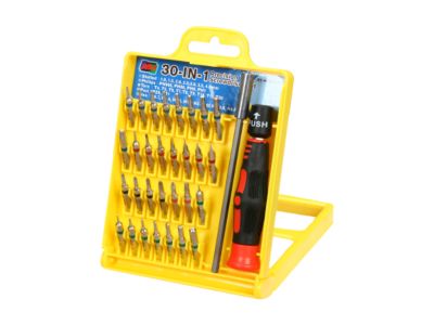 Syba SY-ACC65041 30-Piece Precision Screwdriver Set with Bright Yellow Carrying Case
