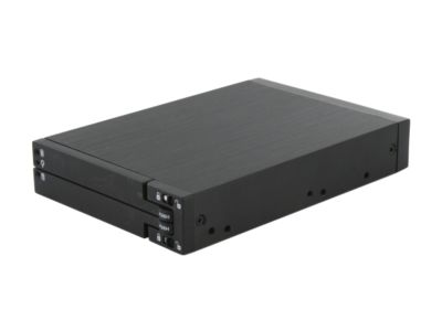 SNT SNT-SATA2221B Dual 2.5" SATA SSD / HDD to 3.5" Bay Trayless Hot Swap Mobile Rack Backplane
