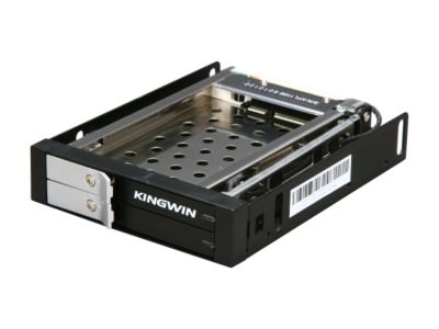 KINGWIN KF-251-BK 2.5" Dual Bay SATA Internal Hot Swap Rack w/ Keylock