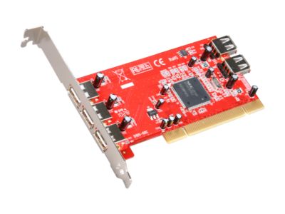 Koutech 5-Port USB 2.0 PCI Card (3xExt+2xInt) Model IO-PU526