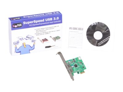 Koutech IO-PEU231 Dual Channel SuperSpeed USB 3.0 PCI Express Card with 4-pin Power Connector