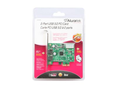 Aluratek 2-Port SuperSpeed USB 3.0 PCI Card PCI-Express x1 AUPC100F