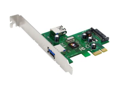 SIIG 2-port PCIe host adapter with 1 external & 1 internal SuperSpeed USB 3.0 ports Model JU-P20512-S1