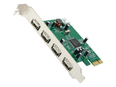 SYBA SY-PEX20032 PCI-Express 4 Ports USB 2.0 Controller Card - MCS9990 Chipset