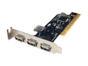 BYTECC USB 2.0 3+1 Ports Low Profile PCI Card Model BT-U2310LV