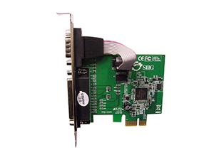 SIIG PCIe board with 1 serial (RS-232) and parallel (DB25) port Model JJ-E00011-S3 - OEM
