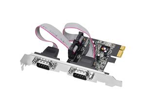SIIG 2-Port RS232 Serial PCIe with 16950 UART Model JJ-E02111-S1