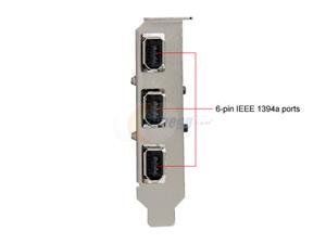 SYBA PCI lower profile Firewire 1394a Controller Card Model SD-LP-NEC4F