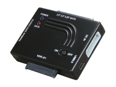SABRENT USB-STP3 USB 2.0 to SATA 1.8"/2.5"/3.5"/5.25"/SSD Hard Drive & CD/DVD-RW Adapter