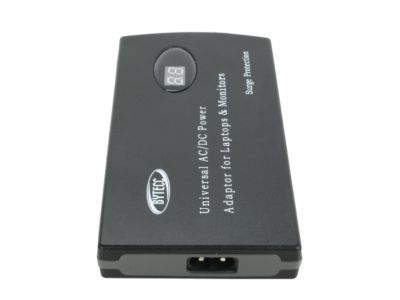 BYTECC SLIM-90LCD Auto Voltage Detection 90W Universal Laptop AC Power Adaptor w/ USB 5V Charge po