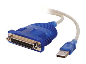 Cables To Go 16899 6ft USB to DB25 IEEE-1284 Parallel Printer Adapter Cable