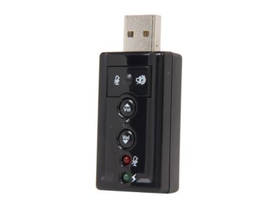 SYBA SD-AUD20101 USB Stereo + SPDIF Combo Adapter, Optical Digital Output, Black