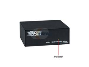 Tripp Lite B114-004-R VGA/SVGA 350MHz Video Splitter - 4 Port (HD15 M/4xF)