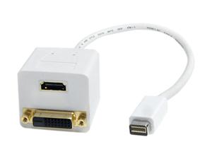 StarTech MDVISPL1DH Mini DVI to DVI-D & HDMI Splitter Cable - M/F