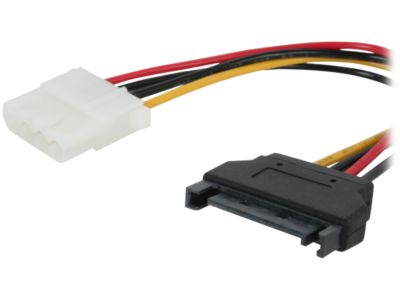 Linkworld Electronics SATA - Molex adaptor 7" convertor from POWER 4 PIN-IDE Female to 15 PIN-SATA Male