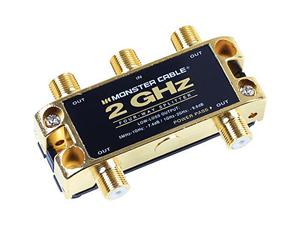 Monster Cable TGHZ-4RF MKII 4-Way 2 GHz Low-Loss RF Splitter for TV & Satellite MKII