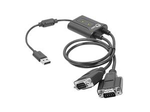 SIIG JU-SC0011-S1 2-Port USB to RS-232 Serial Adapter Cable