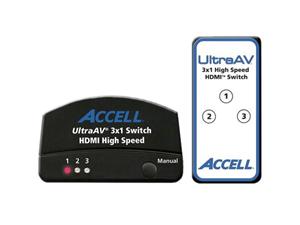 Accell K072C-009B High-Speed 3x1 HDMI 1.3 Audio/Video Switch