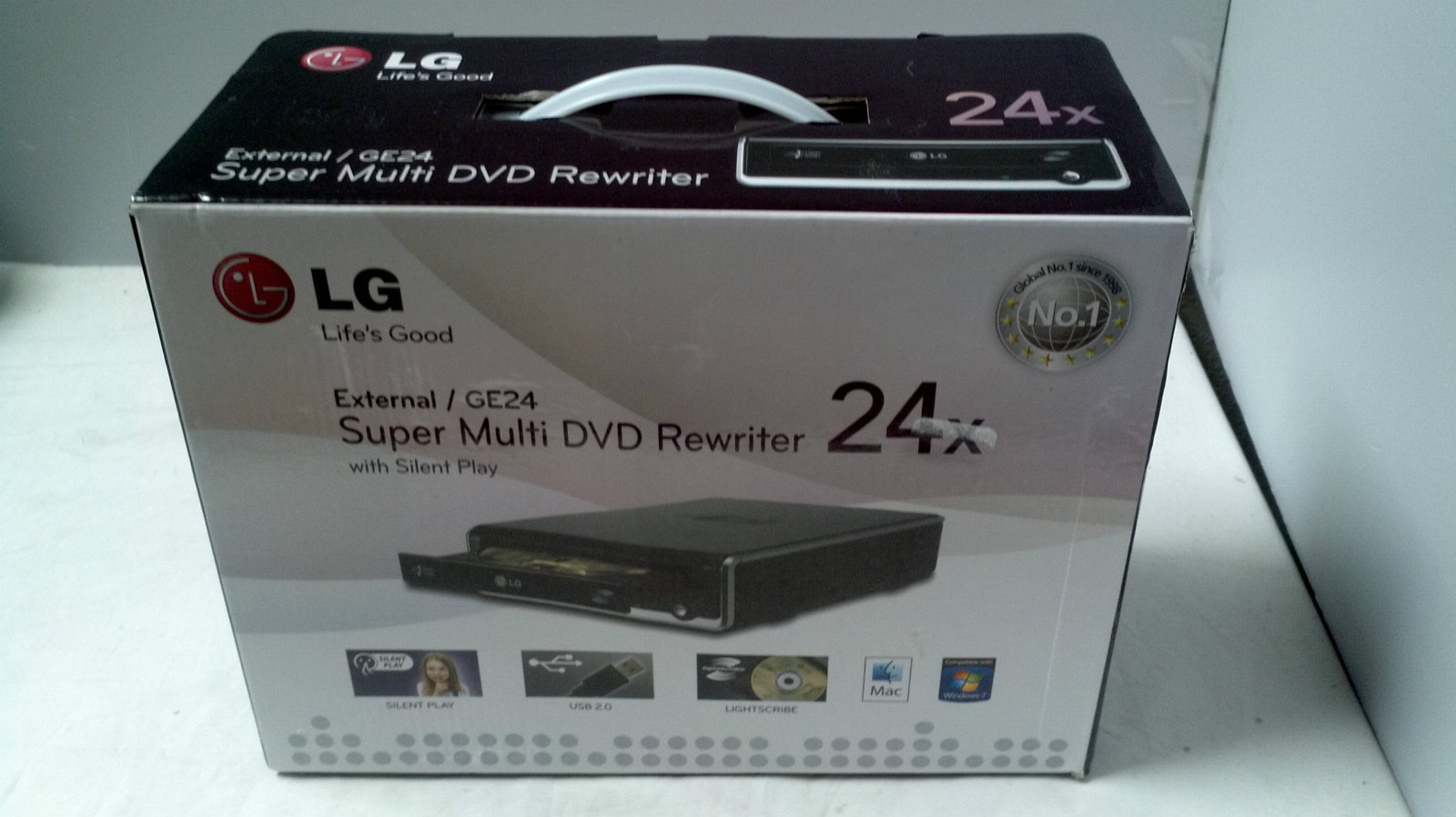 DVDRW LG 24X USB GE24LU20 NEGRO RETAIL