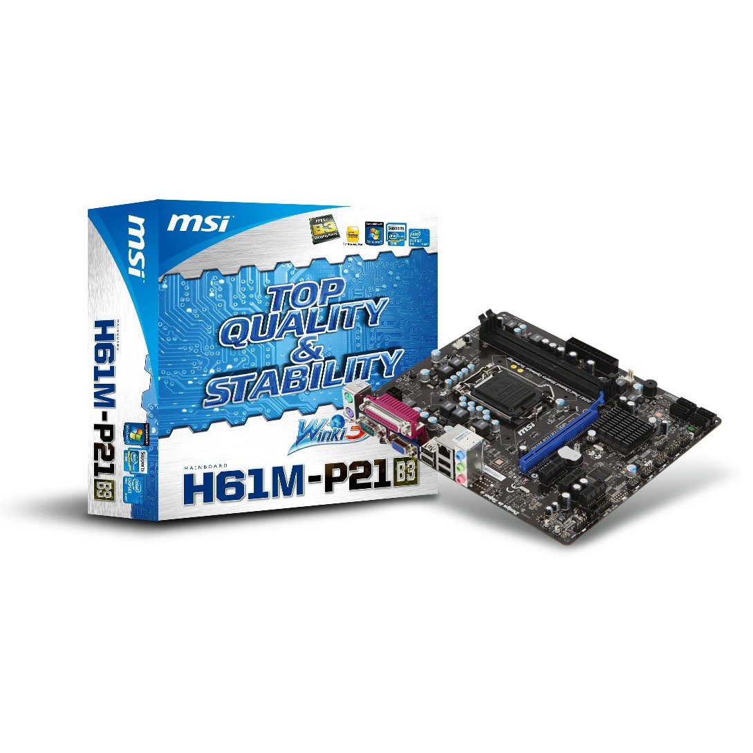 MSI MB H61M-P21(B3) H61 Ci7/5/3 LGA1155 2xDDR3 16GB VGA PPARALELO