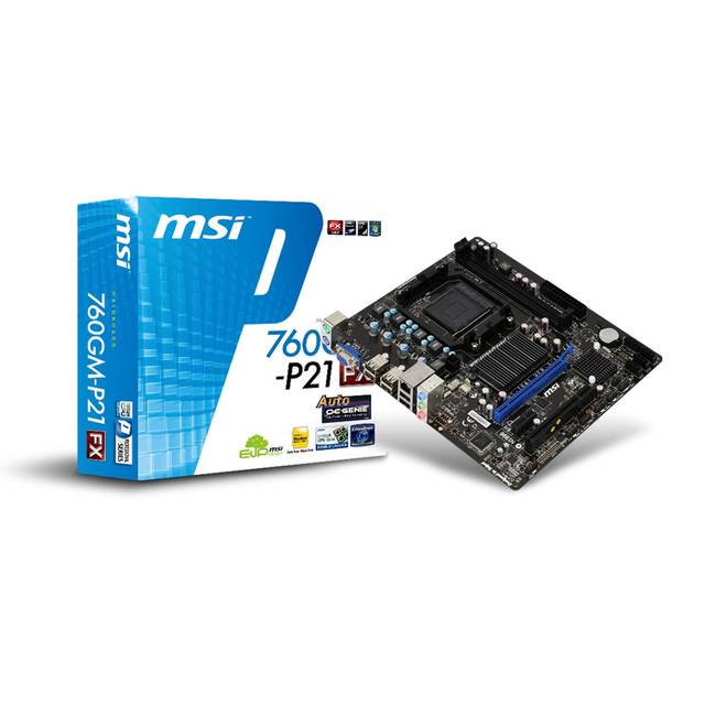 MSI MB 760GM-P21(FX) AM3+ 2xDDR3 16GB VGA/DVI