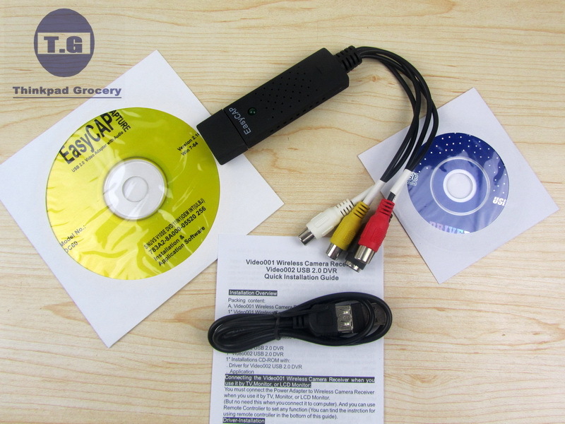 EasyCAP USB 2.0 TV DVD VHS Video Audio AV Capture adapter UVS 10.0 WIN7 64 bit